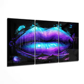 Lips Glass Wall Art.
